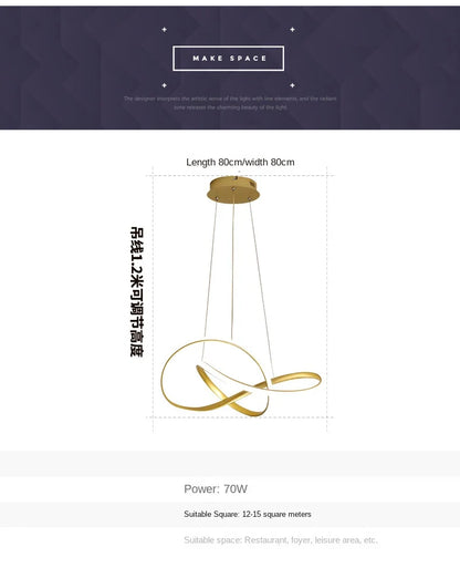 Nordic Modern Clover Pendant Lamp for Dining Room - Smarsty