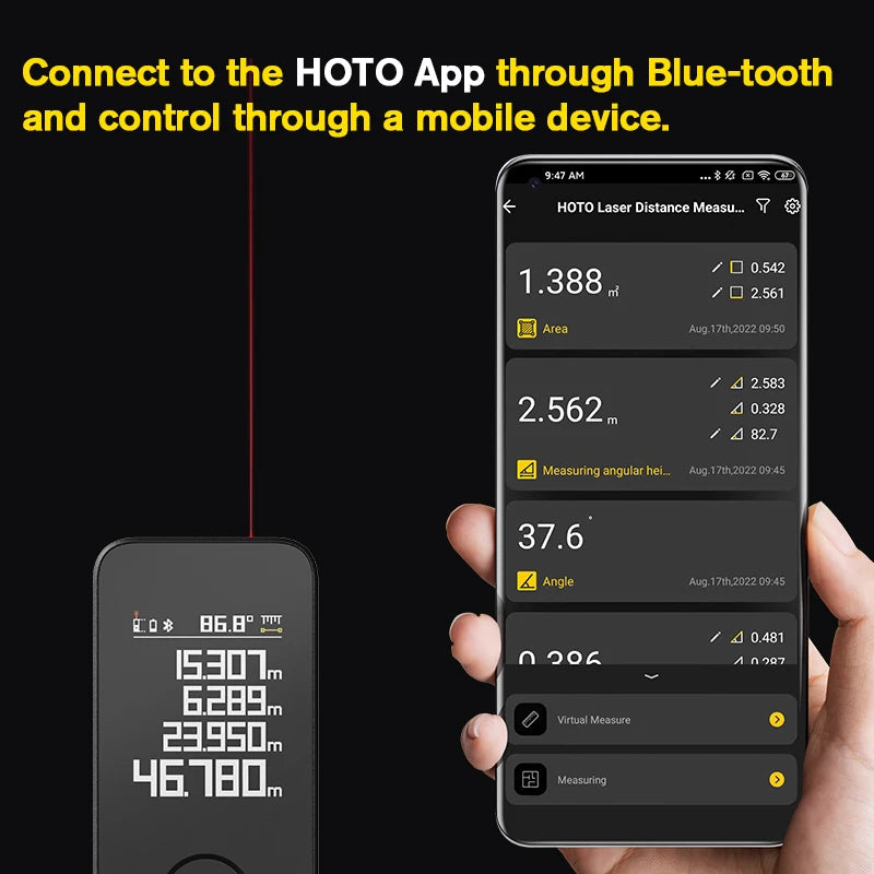 HOTO Smart Laser Measure Pro with LED Display - Smarsty