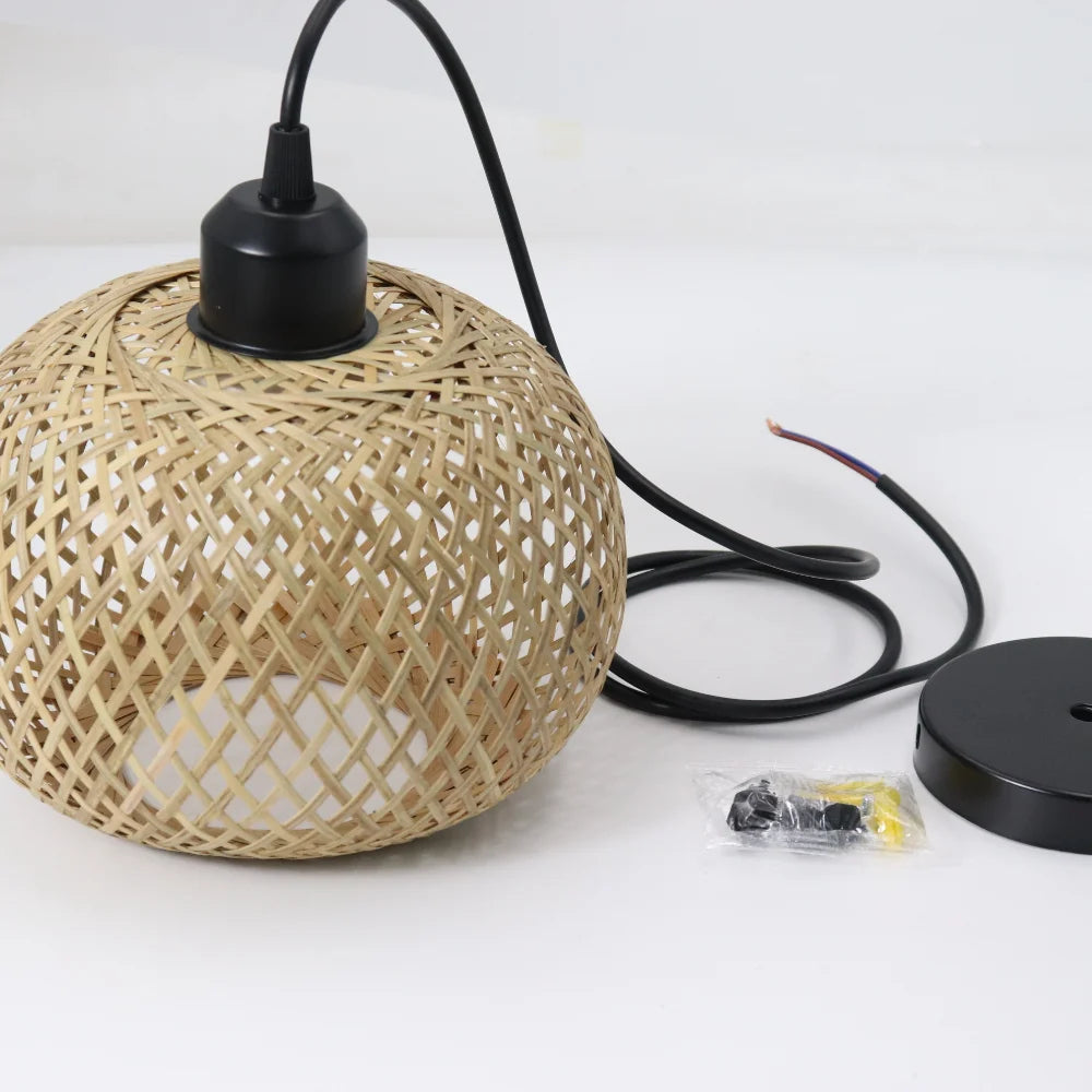 Natural Bamboo Pendant Lamp for Stylish Indoor Decor - Smarsty