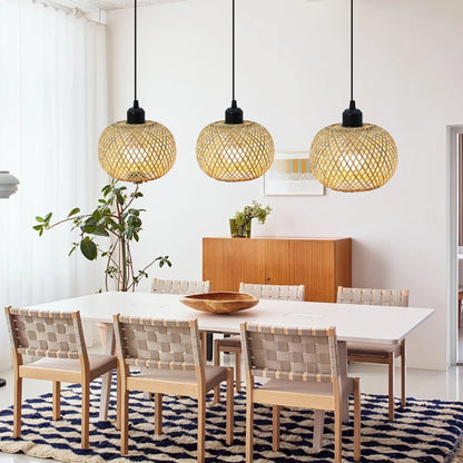 Natural Bamboo Pendant Lamp for Stylish Indoor Decor - Smarsty