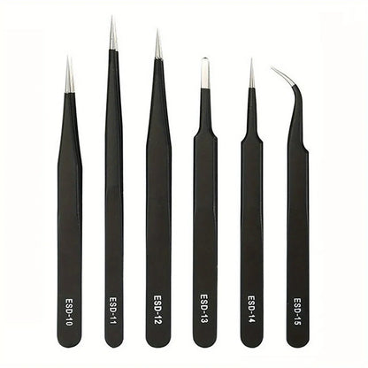 Precision ESD Anti Static Tweezers Set for Electronics Repair - Smarsty