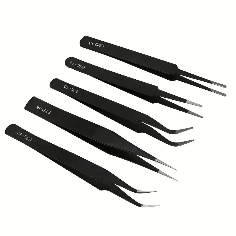 Precision ESD Anti Static Tweezers Set for Electronics Repair - Smarsty