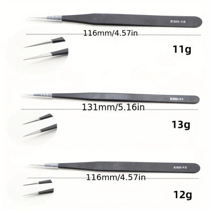 Precision ESD Anti Static Tweezers Set for Electronics Repair - Smarsty