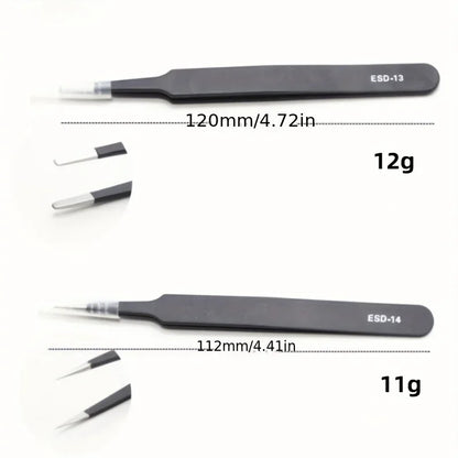 Precision ESD Anti Static Tweezers Set for Electronics Repair - Smarsty