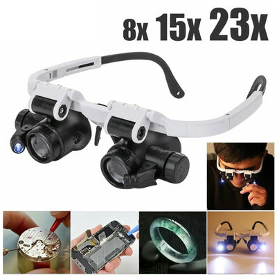 2X LED Magnifier Glasses for Watch Repair - Smarsty