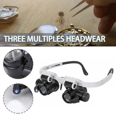 2X LED Magnifier Glasses for Watch Repair - Smarsty