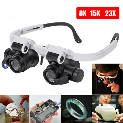 2X LED Magnifier Glasses for Watch Repair - Smarsty
