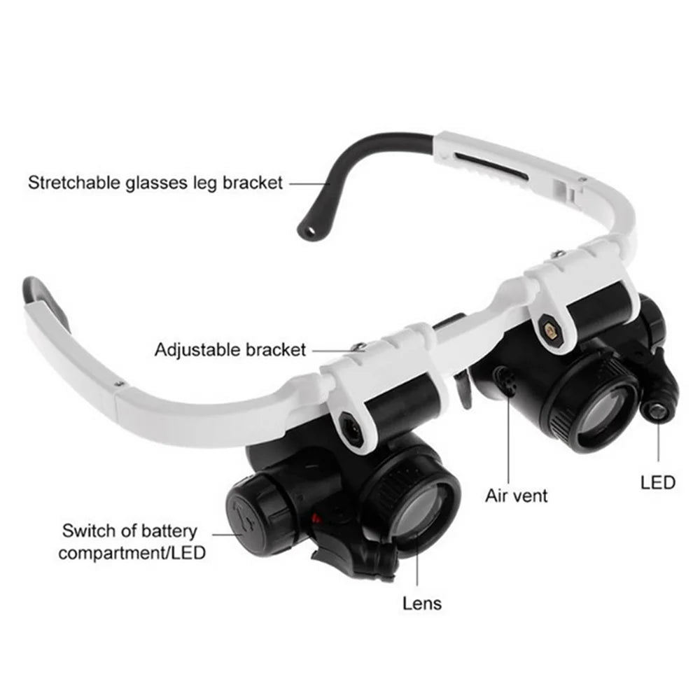 2X LED Magnifying Glasses for Watch Repair - Smarsty