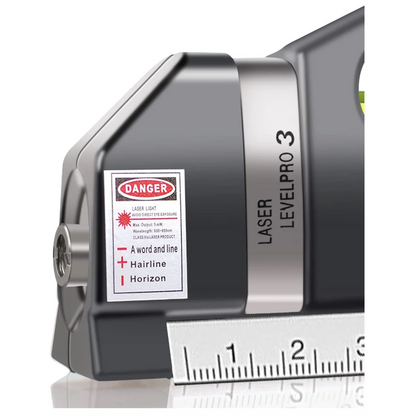 Multipurpose Cross Line Laser Level Tool with Measure Tape - Smarsty