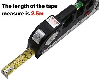 Multipurpose Cross Line Laser Level Tool with Measure Tape - Smarsty