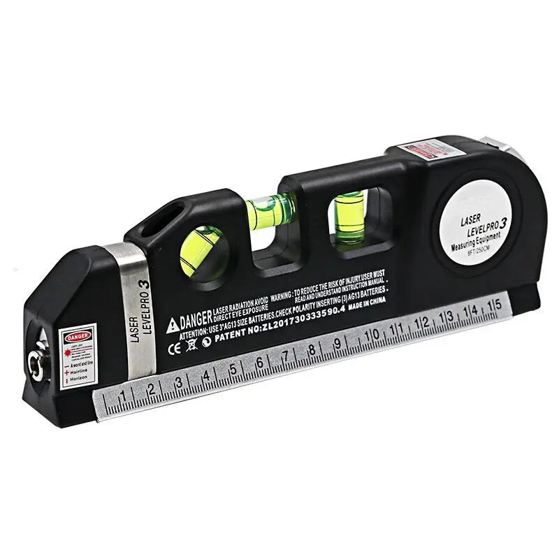 Multipurpose Cross Line Laser Level Tool with Measure Tape - Smarsty