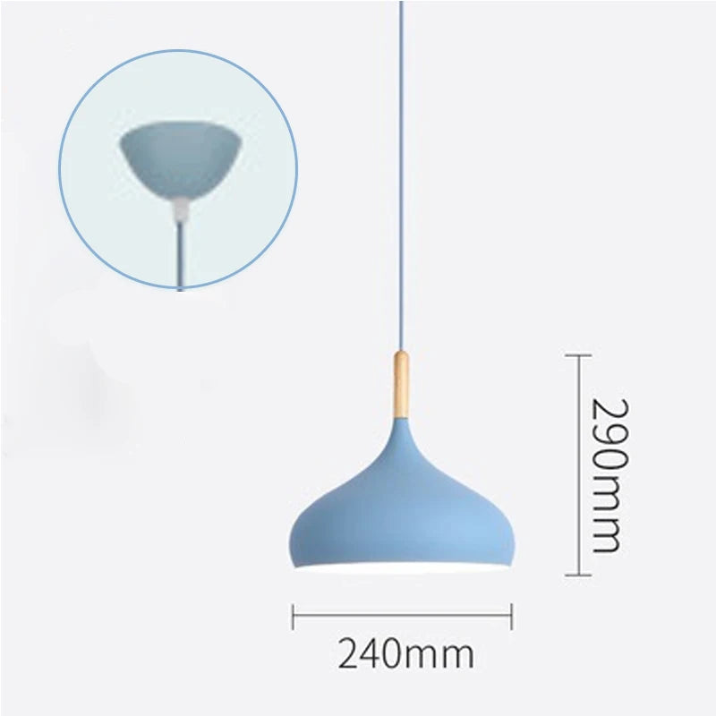 Nordic Colored Wooden Pendant Light for Kids Room - Smarsty