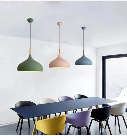 Nordic Colored Wooden Pendant Light for Kids Room - Smarsty