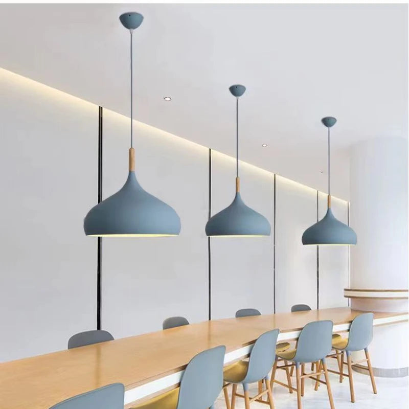 Nordic Colored Wooden Pendant Light for Kids Room - Smarsty