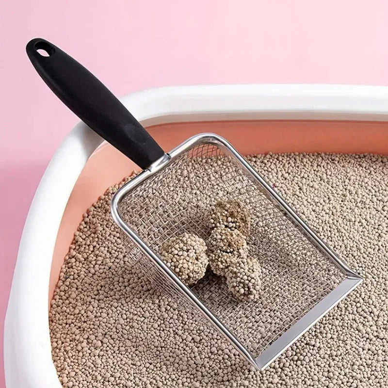 Durable Stainless Steel Litter Scooper with Ergonomic Handle - Smarsty