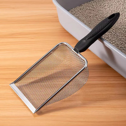 Durable Stainless Steel Litter Scooper with Ergonomic Handle - Smarsty