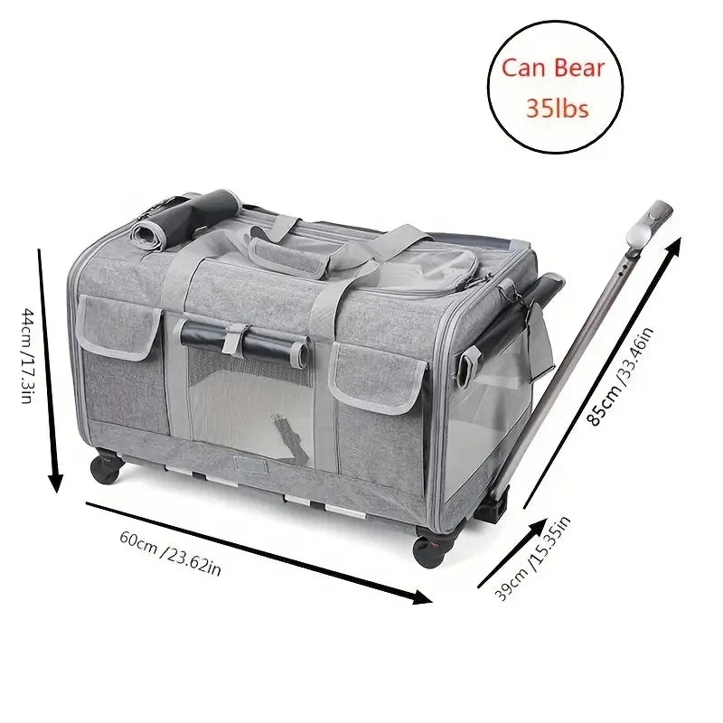 Extra Large Portable Dog Trolley Case for Easy Travel - Smarsty