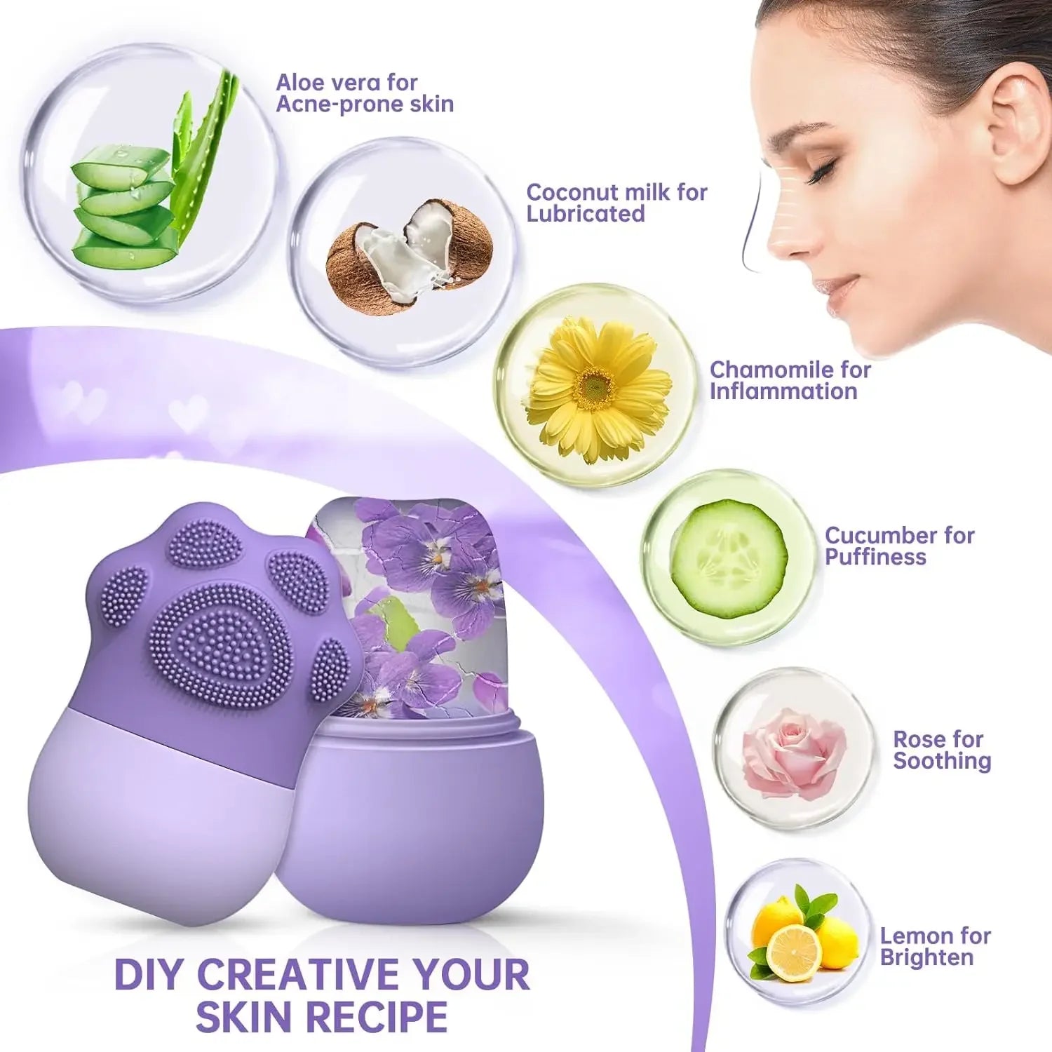 Facial Ice Roller for Eye Puffiness Relief - Smarsty