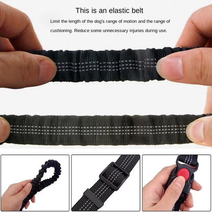 Hands Free Dog Leash Adjustable Waist Belt for Walking - Smarsty