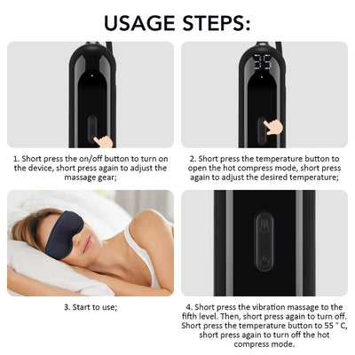 Heated Eye Mask for Eye Strain Relief and Relaxation - Smarsty