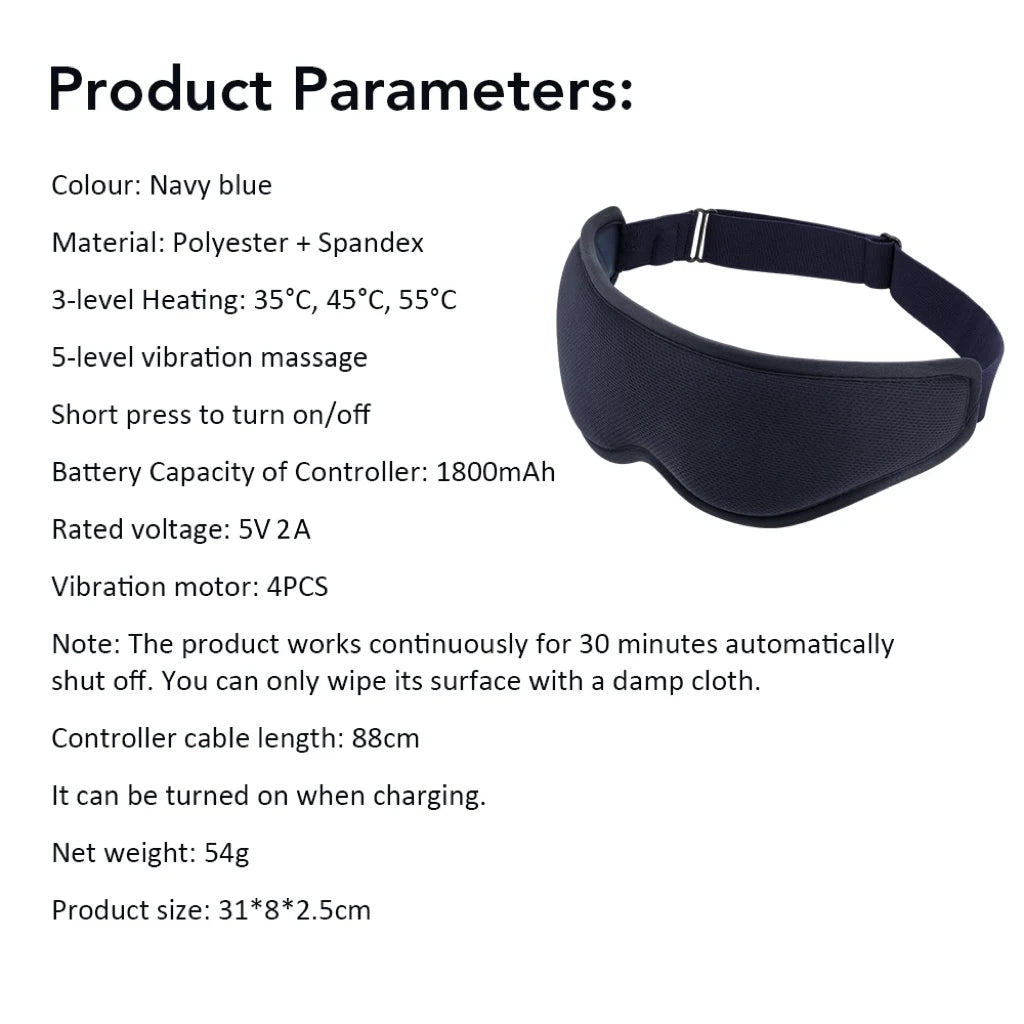 Heated Eye Mask for Eye Strain Relief and Relaxation - Smarsty