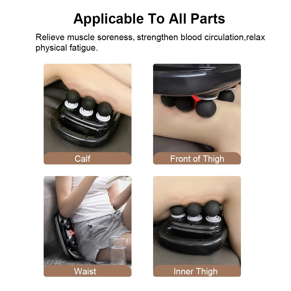 High Frequency Fascia Gun Muscle Massager with Six Heads - Smarsty