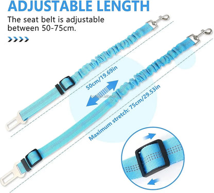 High Grade Adjustable Dog Car Safety Belt with Reflective Line - Smarsty