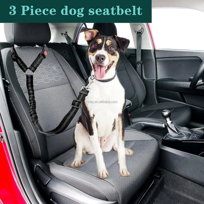 High Grade Adjustable Dog Car Safety Belt with Reflective Line - Smarsty