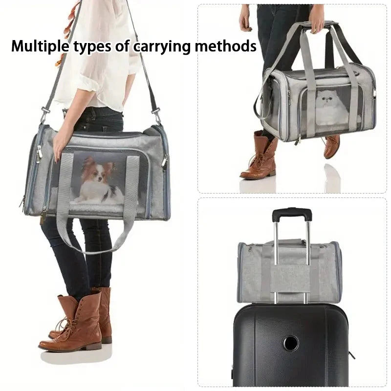 Breathable Dog Cat Carrier Bag for Travel - Smarsty