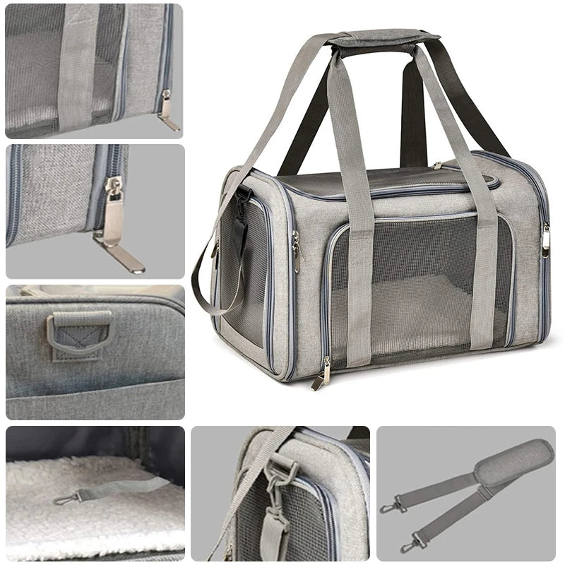 Breathable Dog Cat Carrier Bag for Travel - Smarsty