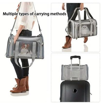 Breathable Dog Cat Carrier Bag for Travel - Smarsty