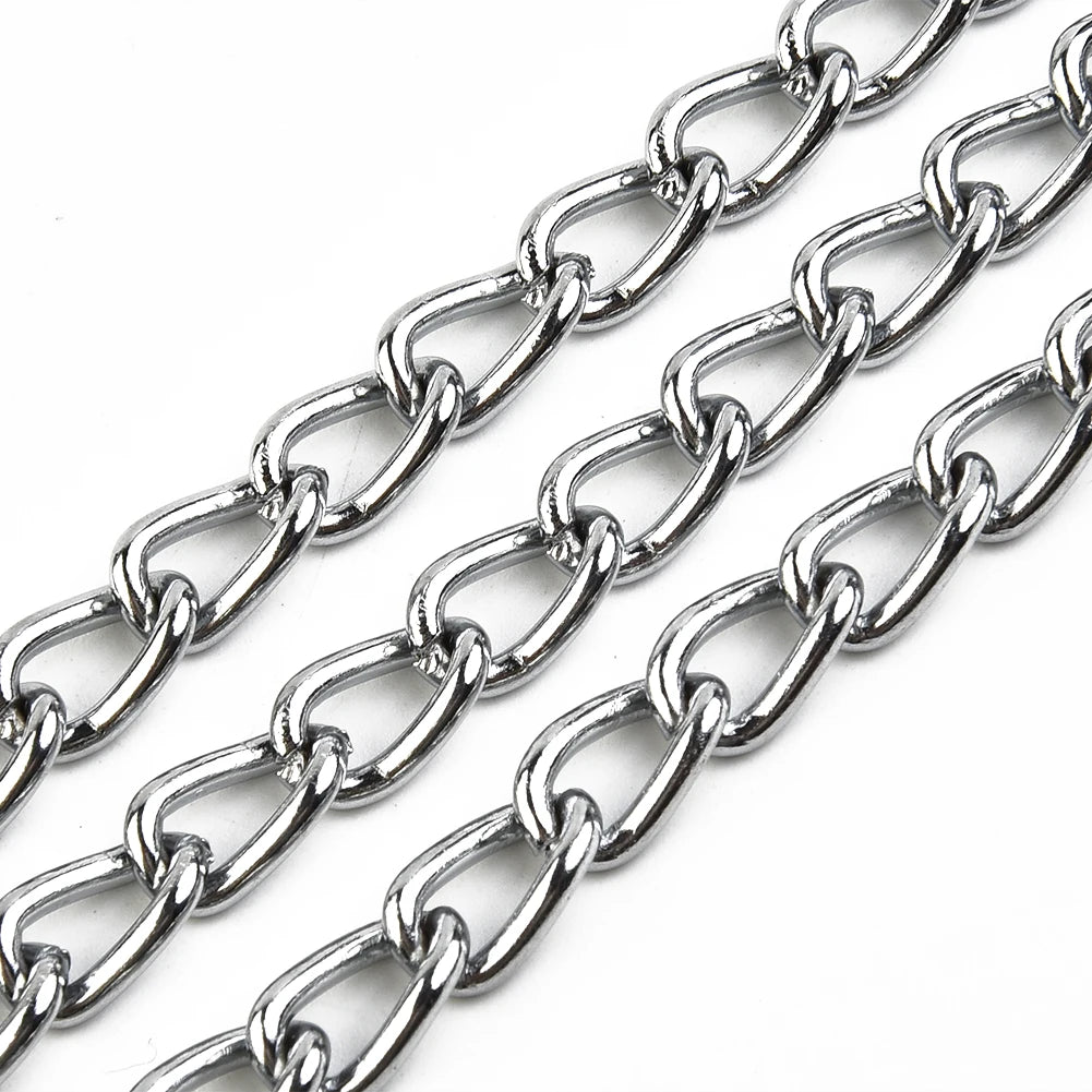 Metal Chain Dog Lead With Durable Leather Handle - Smarsty