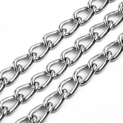 Metal Chain Dog Lead With Durable Leather Handle - Smarsty