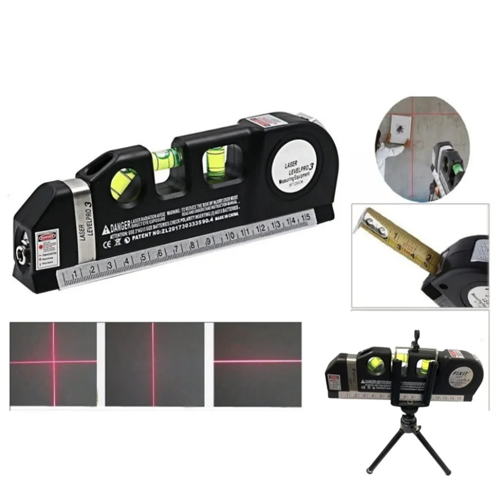 Multipurpose Laser Level Kit with 8 Feet Measure Tape - Smarsty