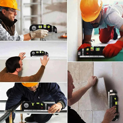 Multipurpose Laser Level Kit with 8 Feet Measure Tape - Smarsty