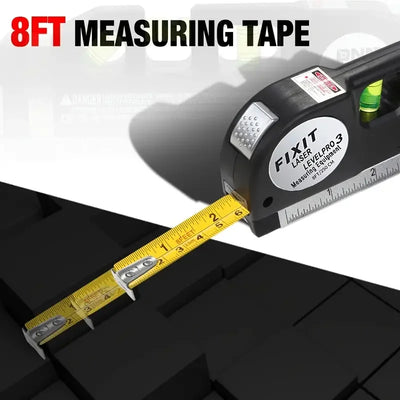 Multipurpose Laser Level Kit with 8 Feet Measure Tape - Smarsty