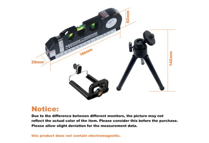 Multipurpose Laser Level Kit With Measure Tape - Smarsty