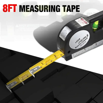 Multipurpose Laser Level Tool with Measuring Tape - Smarsty