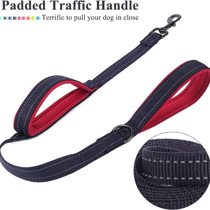 Heavy Duty Dog Leash with Dual Handles for Control - Smarsty