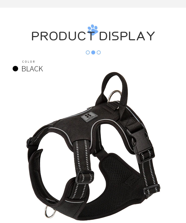 Personalized No Pull Reflective Dog Harness for All Sizes - Smarsty