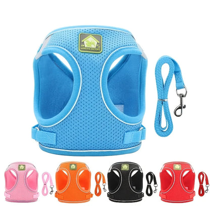 Reflective Dog and Cat Harness with Leash Set - Smarsty