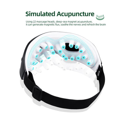 Smart Eye Massager with Magnetic Therapy for Fatigue Relief - Smarsty