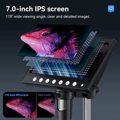 Portable 7 Inch Digital Microscope with 1200X Magnification - Smarsty