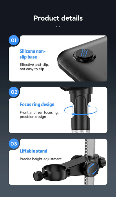 Portable 7 Inch Digital Microscope with 1200X Magnification - Smarsty