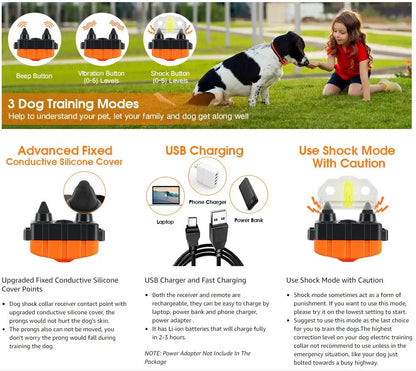 Waterproof Rechargeable Dog Training Collar with Remote - Smarsty