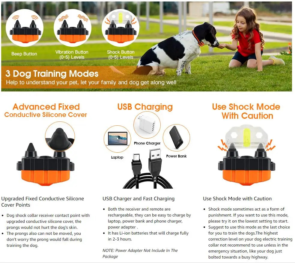 Waterproof Rechargeable Dog Training Collar with Remote - Smarsty