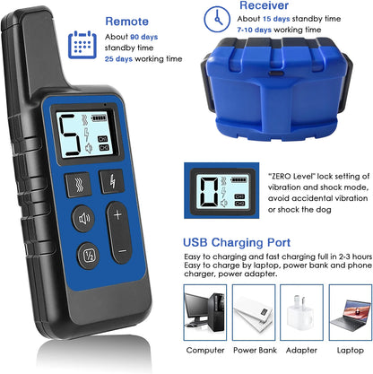 Waterproof Rechargeable Dog Training Collar with Remote - Smarsty