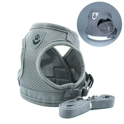Adjustable Mesh Dog Harness with Comfortable Leash - Smarsty