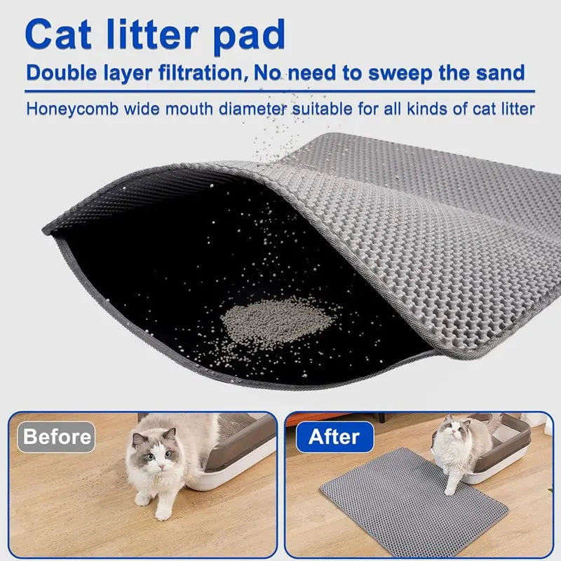 Waterproof Double Layer Cat Litter Trapping Mat - Smarsty