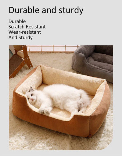 Breathable Plush Cat Bed with Multiple Size Options - Smarsty